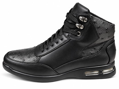 SIO LUXE OSTRICH EMBOSSED AIR HIGH TOP SNEACKERS (CULLEN-000)