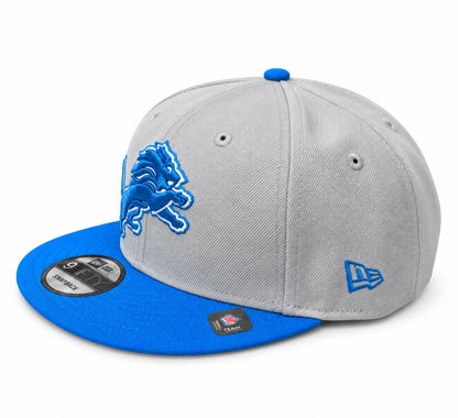 NEW ERA DETROIT LIONS SNAP SHOT GRAY/HONOLULU BLUE 9FIFTY CAP