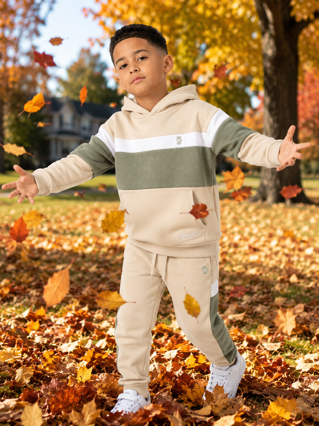 MAKOBI KIDS MONOGRAM HOODIE