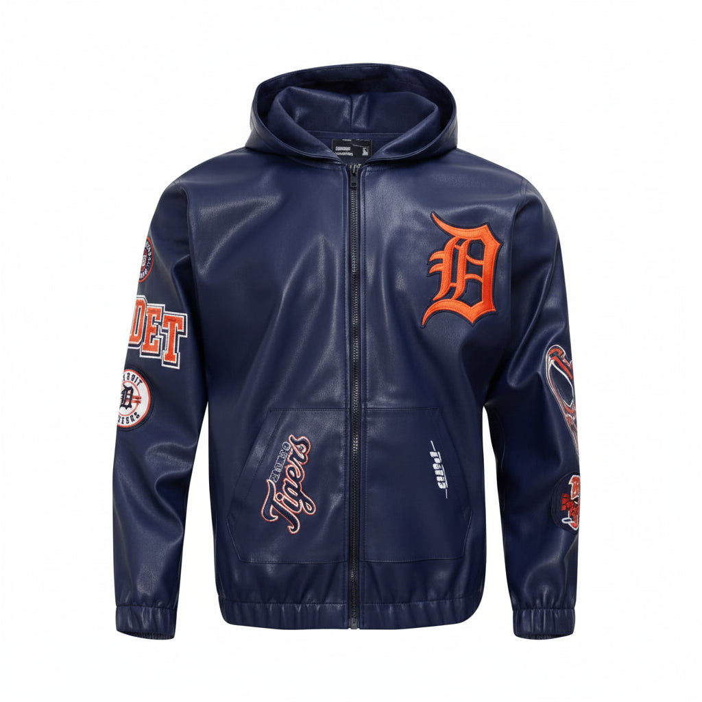 PRO STANDARD DETROIT TIGERS CITY SIGNATURE M DROP SHOULDER PU FZ HOODIE