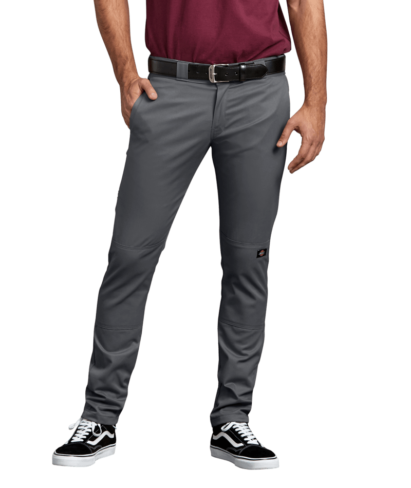 DICKIES MEN'S TWILL DOUBLE KNEE SKINNY FIT WORK PANTS (DWP811)