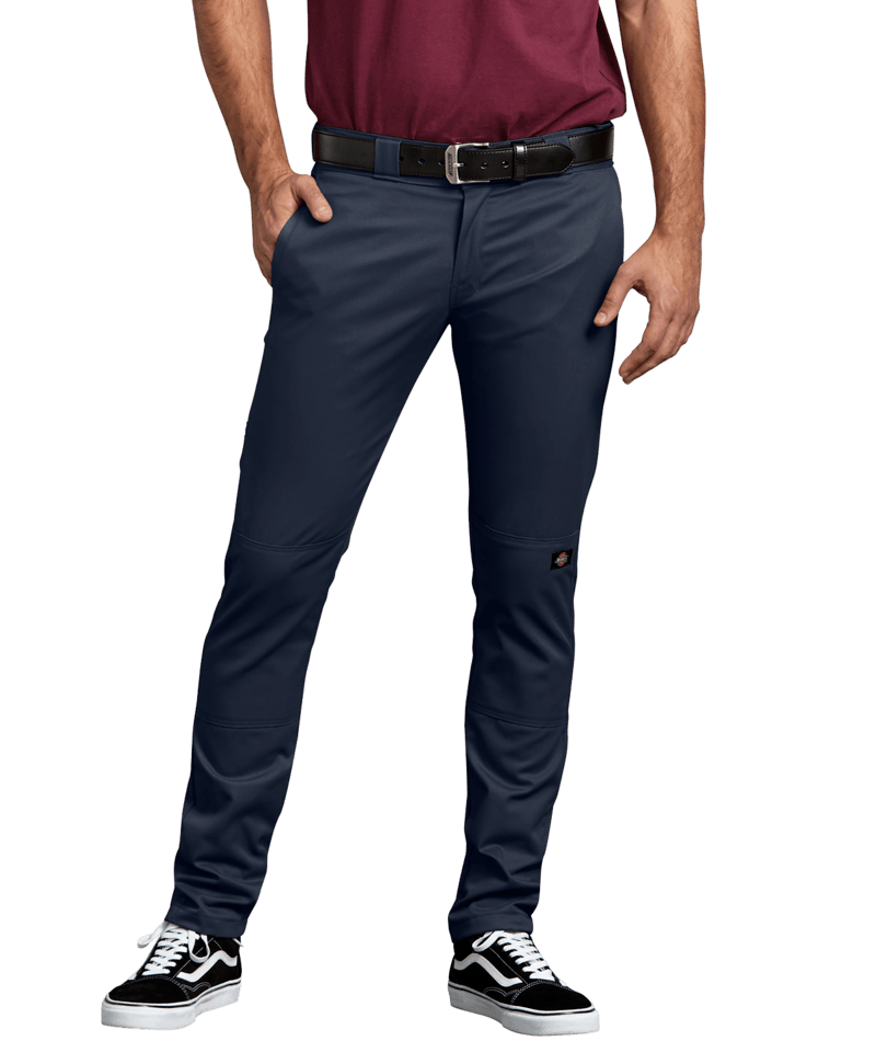 DICKIES MEN'S TWILL DOUBLE KNEE SKINNY FIT WORK PANTS (DWP811)