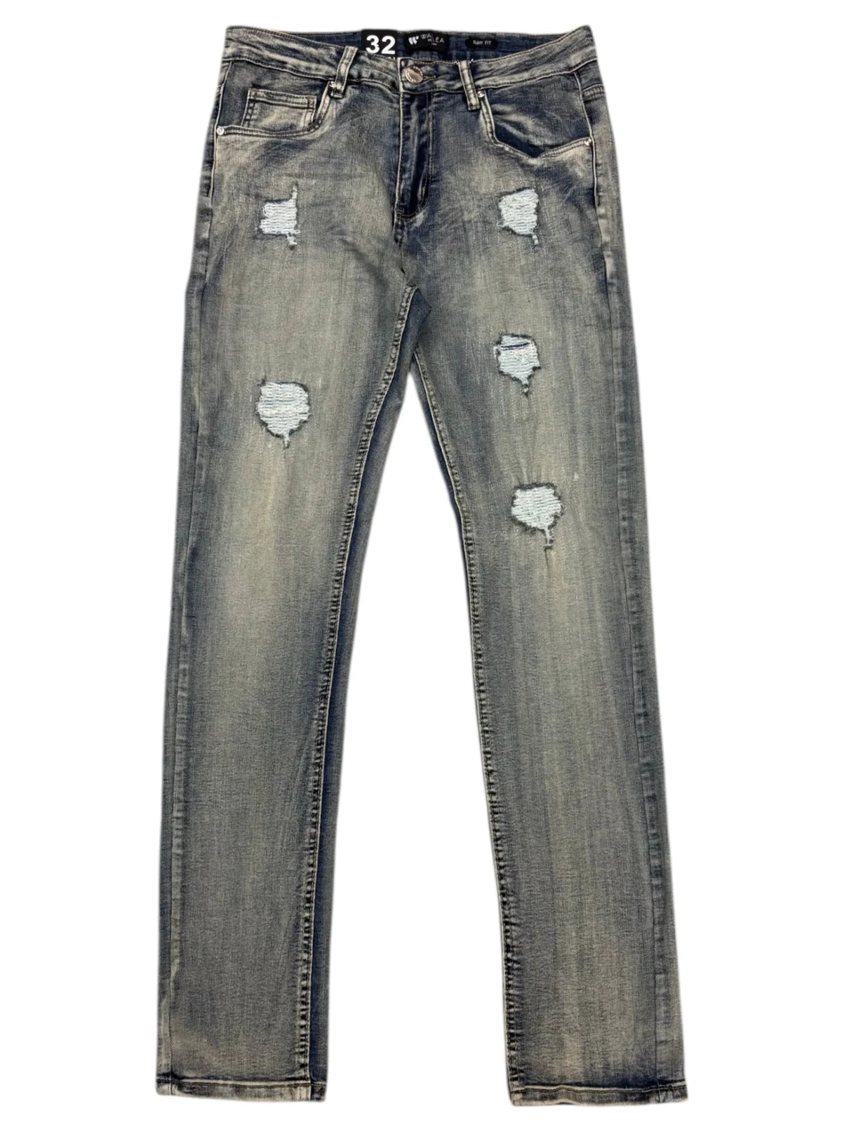 Waimea Men's Skinny Jeans with Rips & Repair M8500D