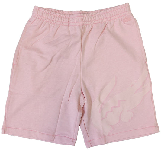 Lacoste Oversized Crocodile Print Organic Cttn Fleece Shorts