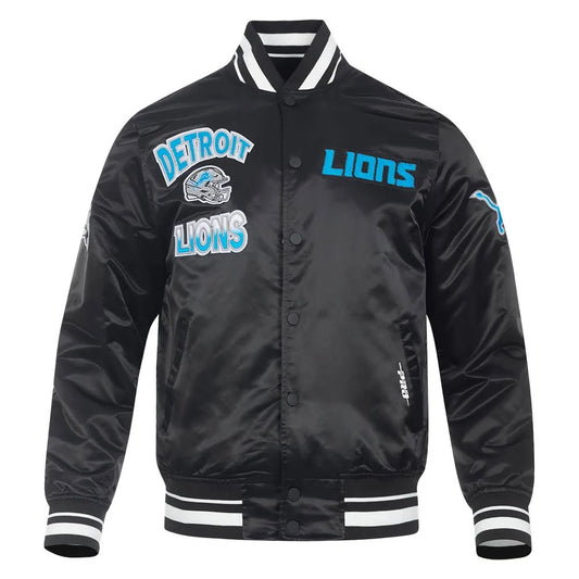 PRO STANDARD DETROIT LIONS TURN IT UP SATIN JACKET