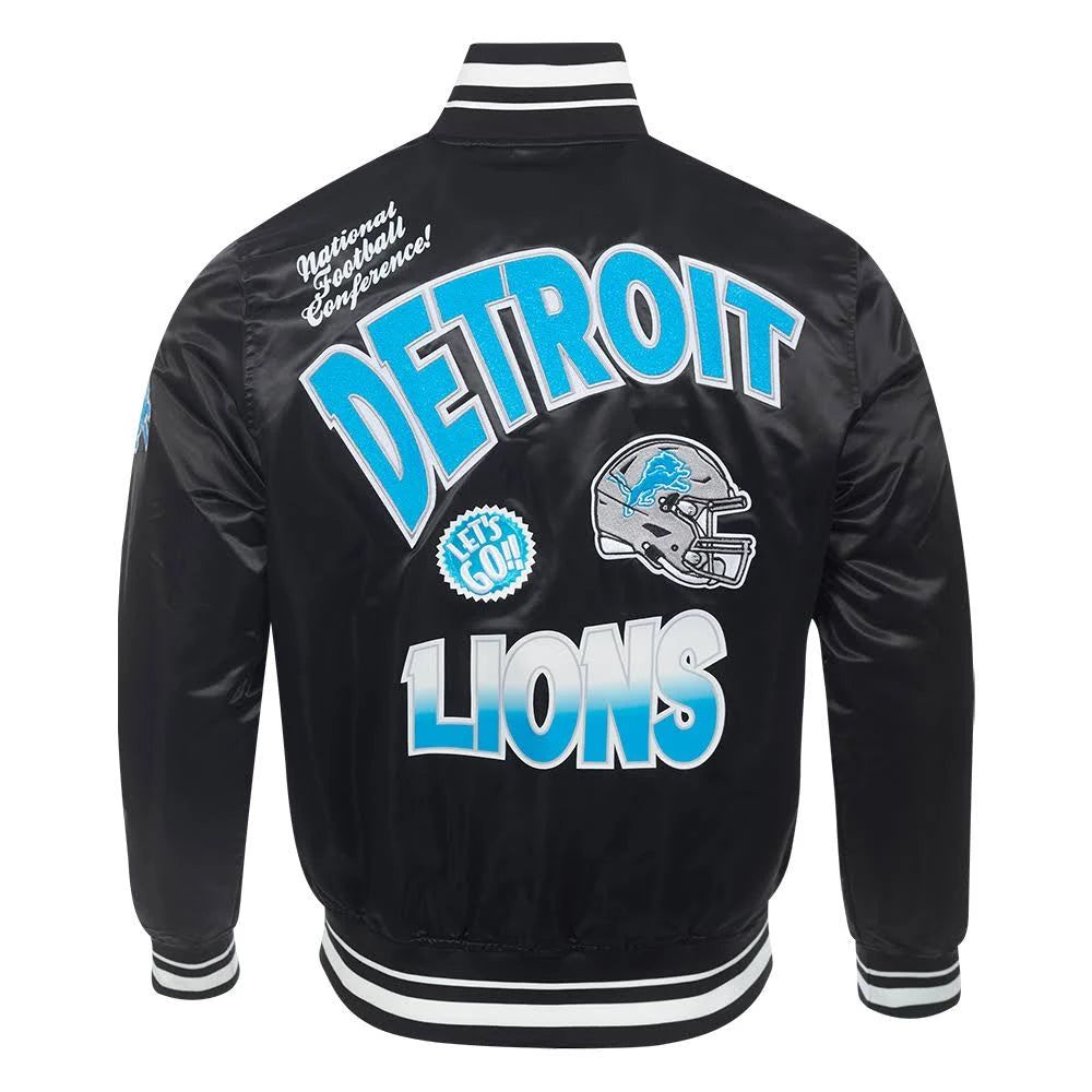 PRO STANDARD DETROIT LIONS TURN IT UP SATIN JACKET