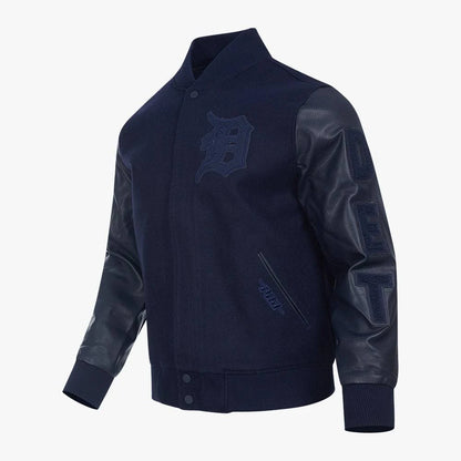 PRO STANDARD DETROIT TIGERS TRIPLE TONAL WOOL VARSITY JACKET