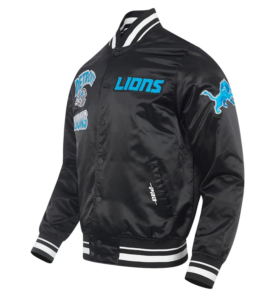 PRO STANDARD DETROIT LIONS TURN IT UP SATIN JACKET