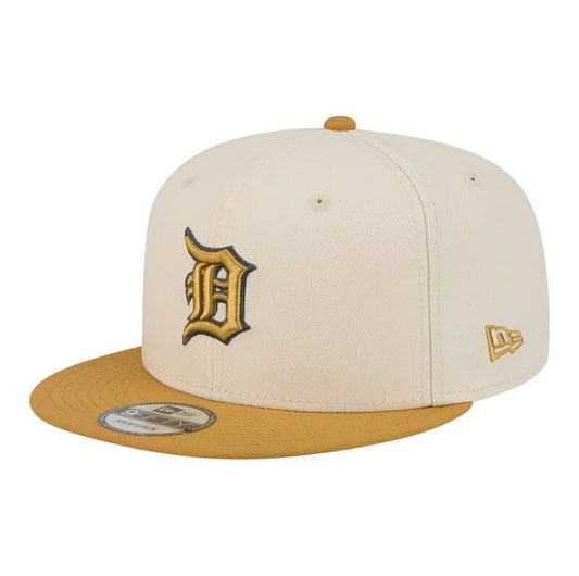 New Era Men's Detroit Tigers 9FIFTY Snapback Hat- Light Beige/Khaki