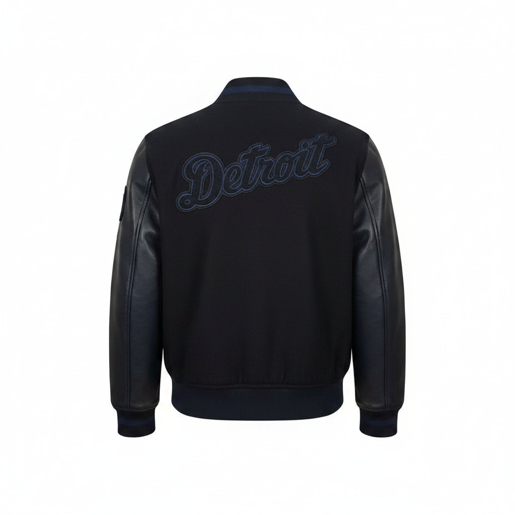 PRO STANDARD DETROIT TIGERS TRIPLE TONAL WOOL VARSITY JACKET