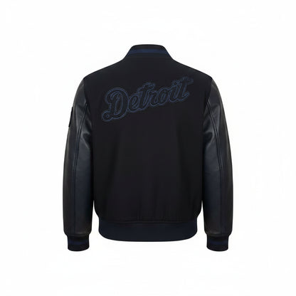 PRO STANDARD DETROIT TIGERS TRIPLE TONAL WOOL VARSITY JACKET