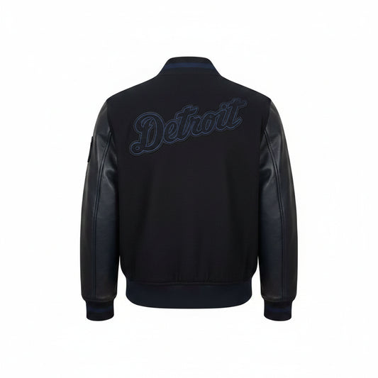 PRO STANDARD DETROIT TIGERS TRIPLE TONAL WOOL VARSITY JACKET