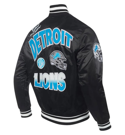 PRO STANDARD DETROIT LIONS TURN IT UP SATIN JACKET