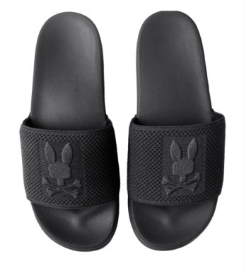 PSYCHO BUNNY MENS KNIT SLIDES